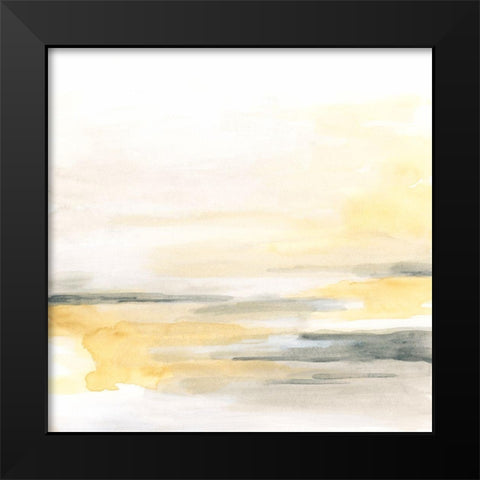 Golden Shores II Black Modern Wood Framed Art Print by Vess, June Erica