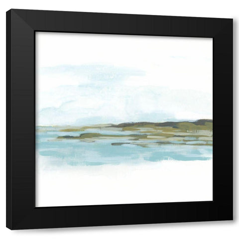 Shoreline Cameo II Black Modern Wood Framed Art Print with Double Matting by Vess, June Erica