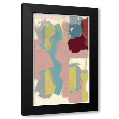 Big Shapes II Black Modern Wood Framed Art Print by Cartissi