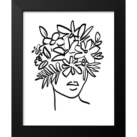 Floral View I Black Modern Wood Framed Art Print by Warren, Annie