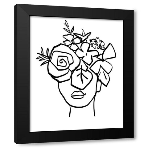 Floral View III Black Modern Wood Framed Art Print with Double Matting by Warren, Annie
