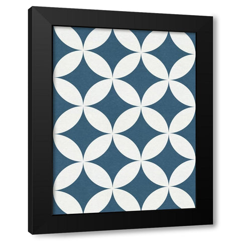 Shibori Pattern I Black Modern Wood Framed Art Print with Double Matting by Green, Jacob