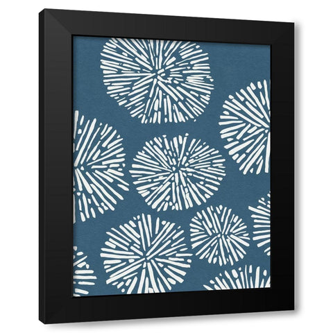 Shibori Pattern II Black Modern Wood Framed Art Print with Double Matting by Green, Jacob