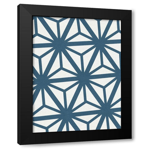 Shibori Pattern III Black Modern Wood Framed Art Print with Double Matting by Green, Jacob