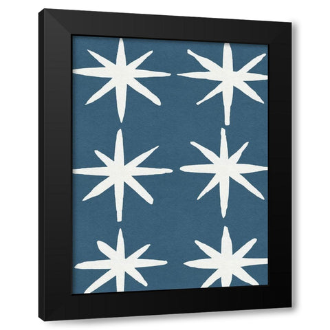 Shibori Pattern IV Black Modern Wood Framed Art Print with Double Matting by Green, Jacob