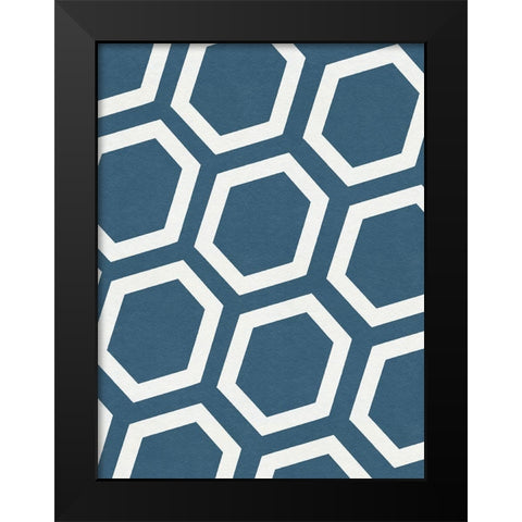 Shibori Pattern V Black Modern Wood Framed Art Print by Green, Jacob