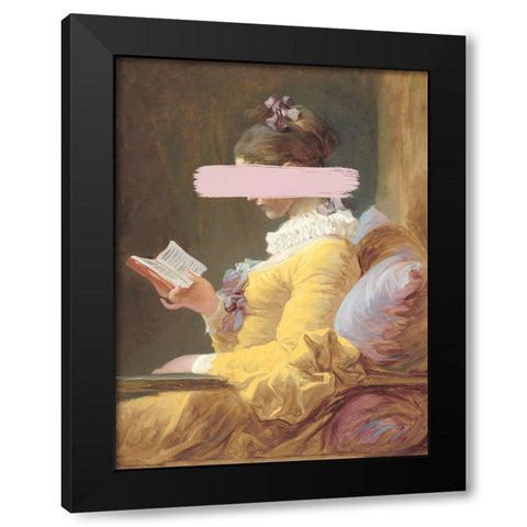 Fragonard Femme II Black Modern Wood Framed Art Print with Double Matting by Green, Jacob