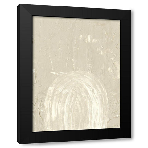Sandy Arcs I Black Modern Wood Framed Art Print with Double Matting by Wang, Melissa