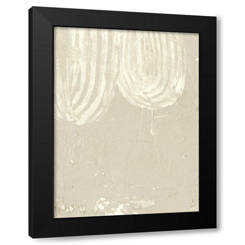 Sandy Arcs II Black Modern Wood Framed Art Print with Double Matting by Wang, Melissa