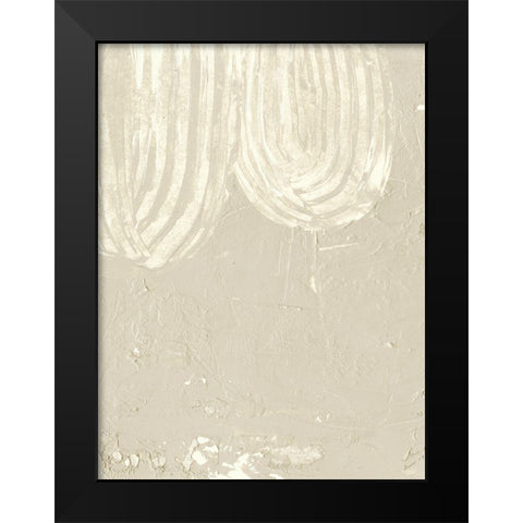 Sandy Arcs II Black Modern Wood Framed Art Print by Wang, Melissa