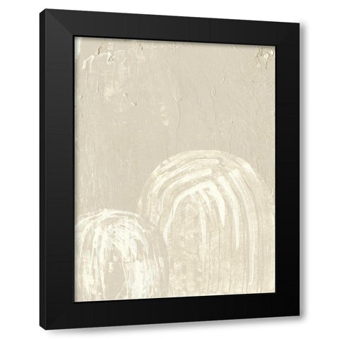 Sandy Arcs III Black Modern Wood Framed Art Print with Double Matting by Wang, Melissa