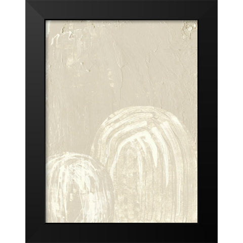 Sandy Arcs III Black Modern Wood Framed Art Print by Wang, Melissa