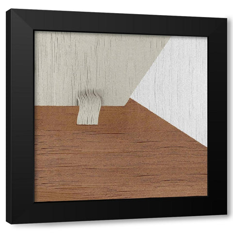 Knitting Pattern III Black Modern Wood Framed Art Print by Wang, Melissa