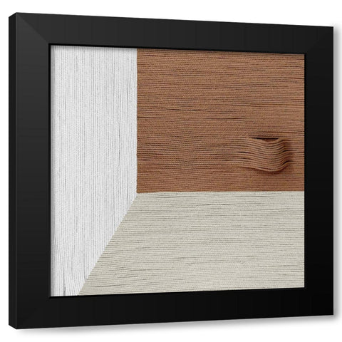 Knitting Pattern IV Black Modern Wood Framed Art Print by Wang, Melissa