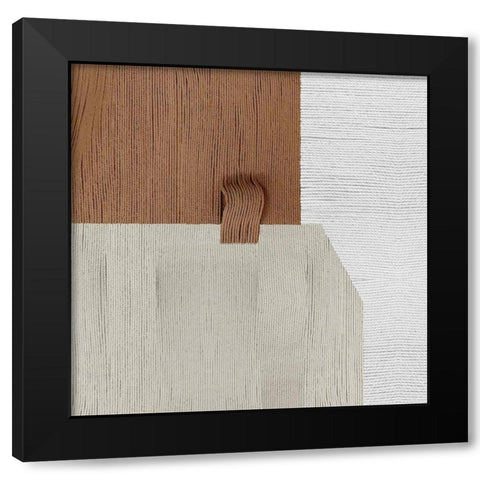 Knitting Pattern VI Black Modern Wood Framed Art Print by Wang, Melissa