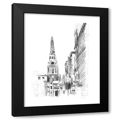 Day Street I Black Modern Wood Framed Art Print by Wang, Melissa