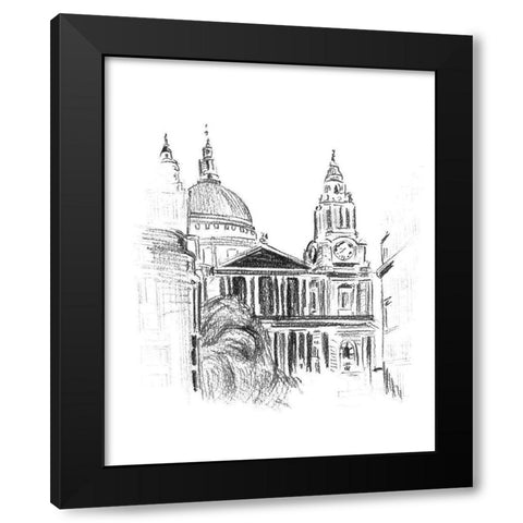 Day Street II Black Modern Wood Framed Art Print with Double Matting by Wang, Melissa