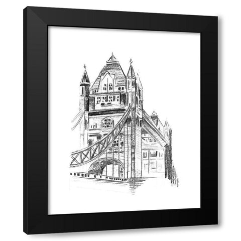 Day Street III Black Modern Wood Framed Art Print with Double Matting by Wang, Melissa