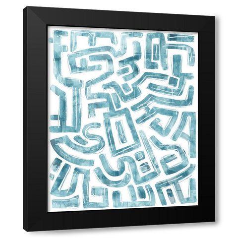 Labyrinth I Black Modern Wood Framed Art Print by Vess, June Erica