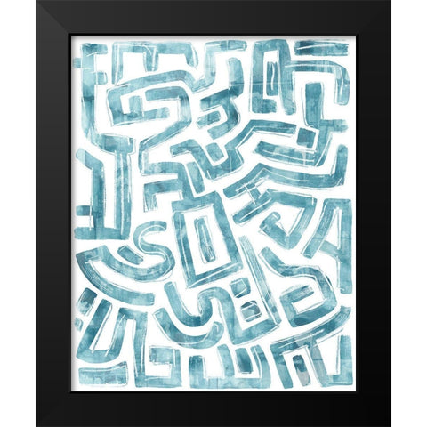 Labyrinth I Black Modern Wood Framed Art Print by Vess, June Erica
