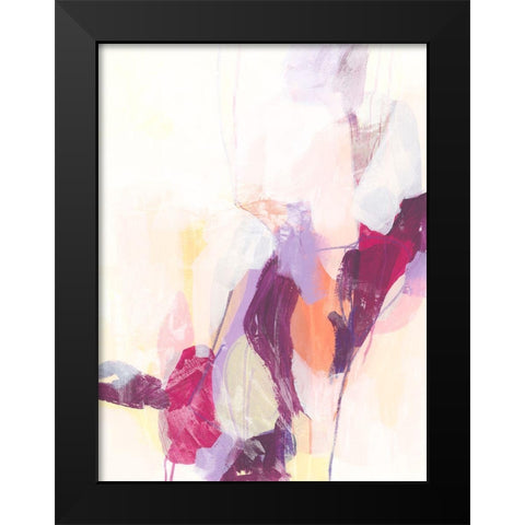 Polar Magenta I Black Modern Wood Framed Art Print by Vess, June Erica