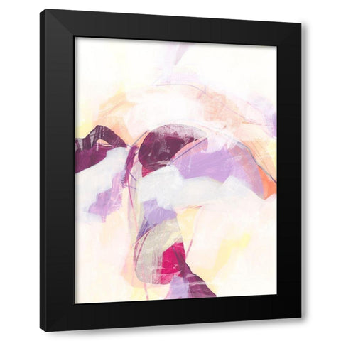 Polar Magenta II Black Modern Wood Framed Art Print by Vess, June Erica
