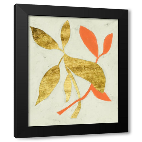 Gilt Tropic I Black Modern Wood Framed Art Print by Zarris, Chariklia