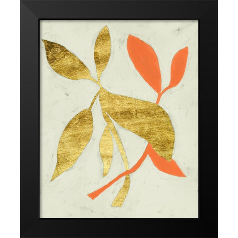 Gilt Tropic I Black Modern Wood Framed Art Print by Zarris, Chariklia