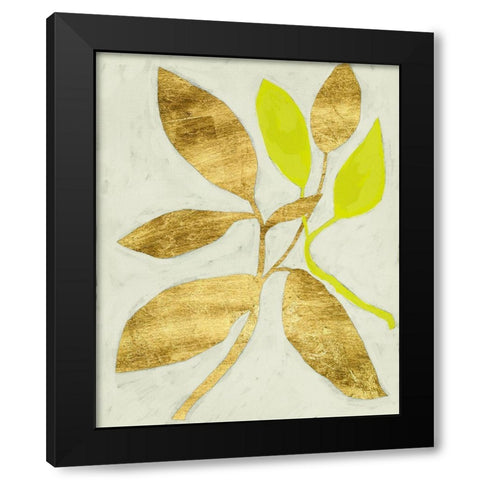 Gilt Tropic II Black Modern Wood Framed Art Print with Double Matting by Zarris, Chariklia