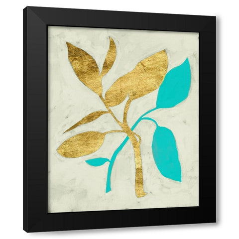 Gilt Tropic III Black Modern Wood Framed Art Print with Double Matting by Zarris, Chariklia