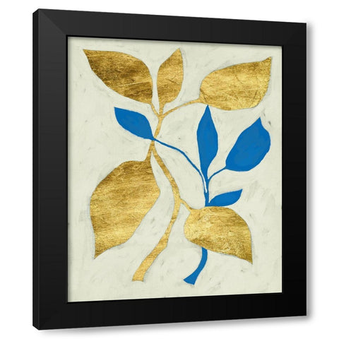 Gilt Tropic V Black Modern Wood Framed Art Print by Zarris, Chariklia