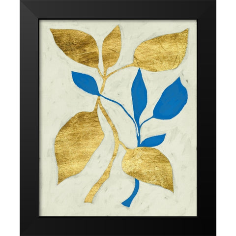 Gilt Tropic V Black Modern Wood Framed Art Print by Zarris, Chariklia