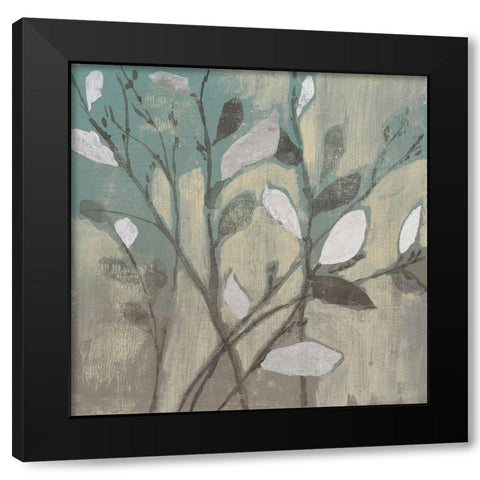 Silver And Spa I Black Modern Wood Framed Art Print with Double Matting by Goldberger, Jennifer