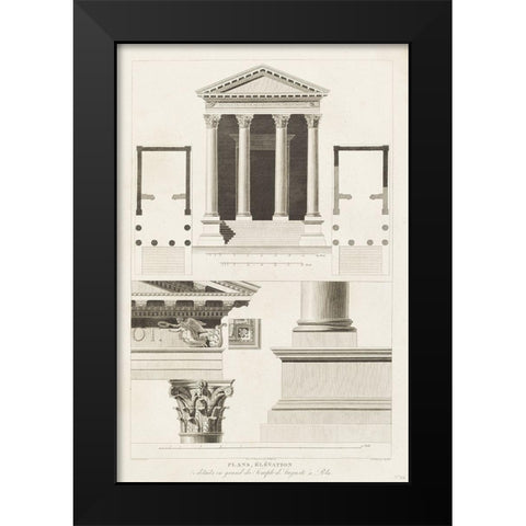 Antique Architectural Details III Black Modern Wood Framed Art Print by Unknown