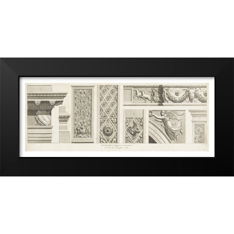 Antique Architectural Details V Black Modern Wood Framed Art Print by Unknown