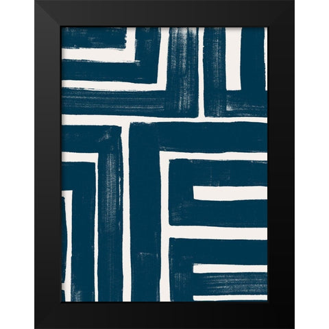 Monochrome Signals V Black Modern Wood Framed Art Print by Vess, June Erica