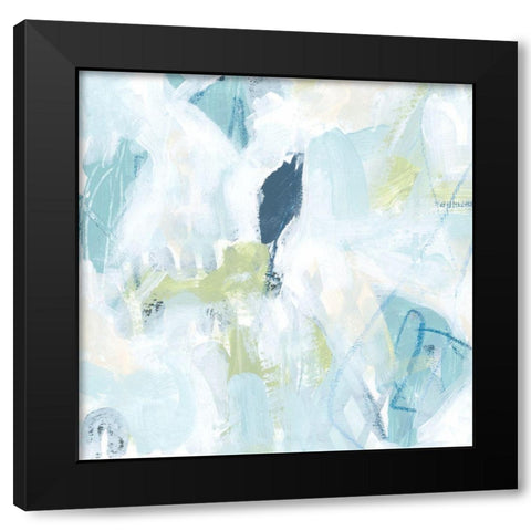 Blue Network V Black Modern Wood Framed Art Print with Double Matting by Vess, June Erica
