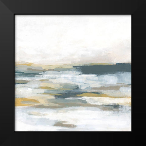 Ochre Vista I Black Modern Wood Framed Art Print by Vess, June Erica