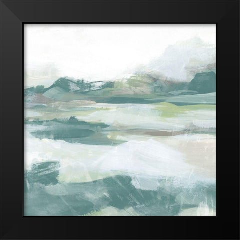 Emerald Valley Swath I Black Modern Wood Framed Art Print by Vess, June Erica