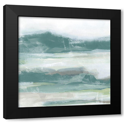 Emerald Valley Swath II Black Modern Wood Framed Art Print by Vess, June Erica