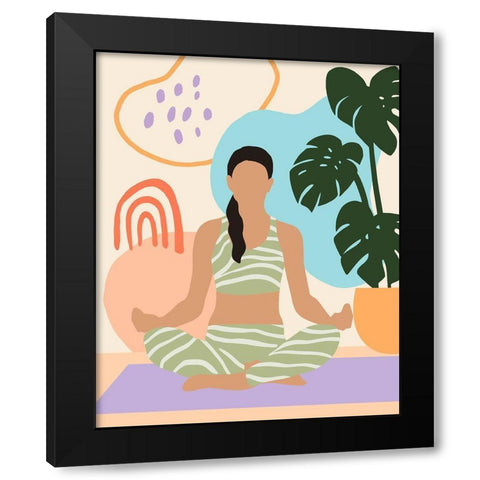 Bright Energy I Black Modern Wood Framed Art Print with Double Matting by Warren, Annie