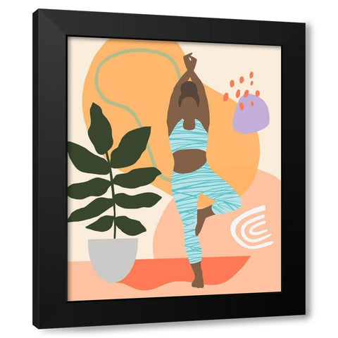 Bright Energy II Black Modern Wood Framed Art Print with Double Matting by Warren, Annie