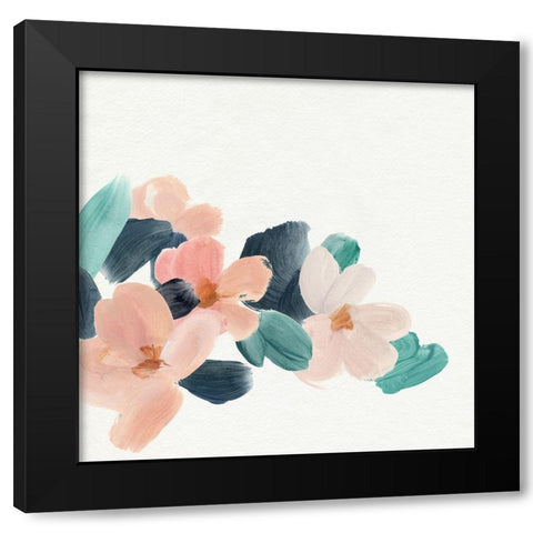 Brushed Petals I Black Modern Wood Framed Art Print with Double Matting by Warren, Annie