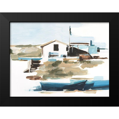 Beach Outpost I Black Modern Wood Framed Art Print by Harper, Ethan