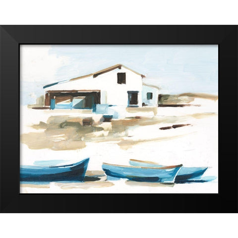 Beach Outpost II Black Modern Wood Framed Art Print by Harper, Ethan