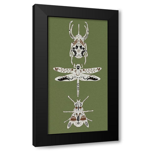 Flying Garden I Black Modern Wood Framed Art Print with Double Matting by Wang, Melissa