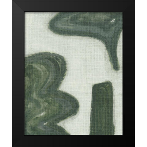 Emerald Forms I Black Modern Wood Framed Art Print by Wang, Melissa