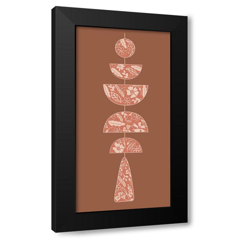 Moon Chime I Black Modern Wood Framed Art Print by Wang, Melissa