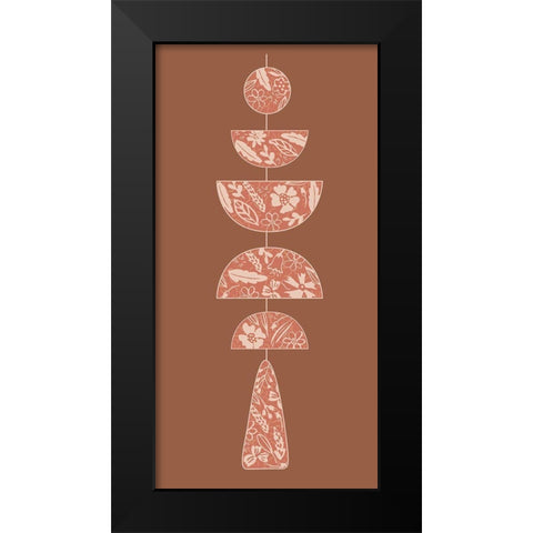 Moon Chime I Black Modern Wood Framed Art Print by Wang, Melissa