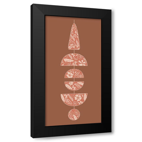 Moon Chime II Black Modern Wood Framed Art Print with Double Matting by Wang, Melissa